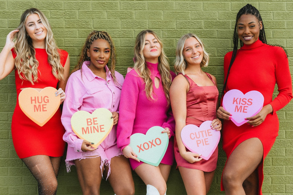 Valentine's outfits from Lush Fashion Lounge women's boutique in Oklahoma City 
