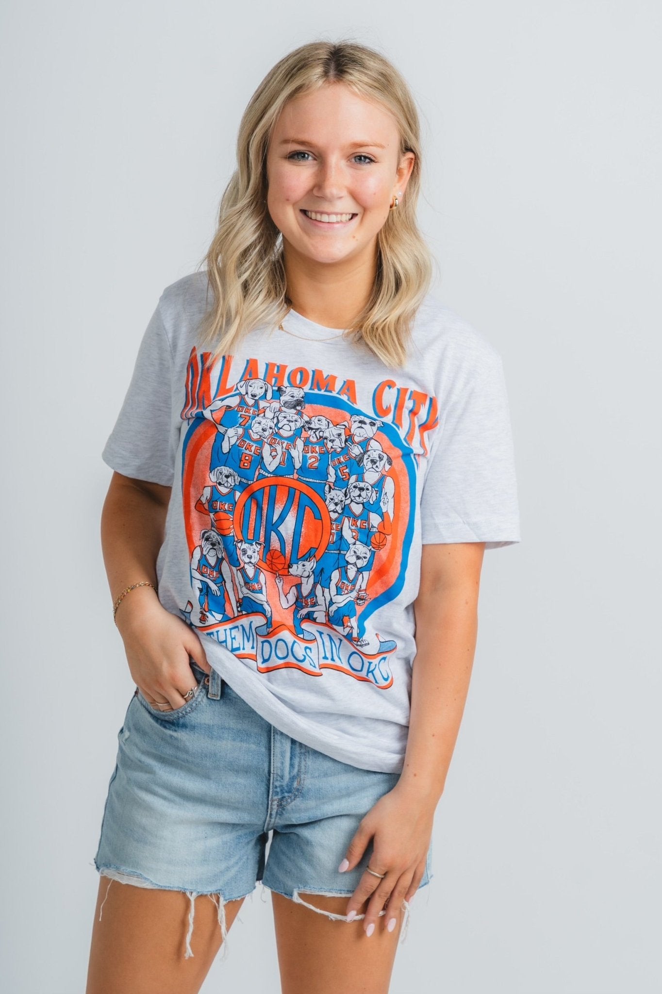 Got them dogs in OKC basketball t-shirt ash - Oklahoma City inspired graphic t-shirts at Lush Fashion Lounge Boutique in Oklahoma City