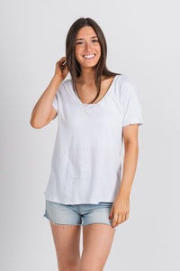 Z Supply beachport tee white - Z Supply Top - Z Supply Apparel at Lush Fashion Lounge Trendy Boutique Oklahoma City