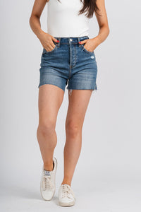 Daze bottom line high rise shorts tru - Adorable Shorts - Stylish Vacation T-Shirts at Lush Fashion Lounge Boutique in Oklahoma City