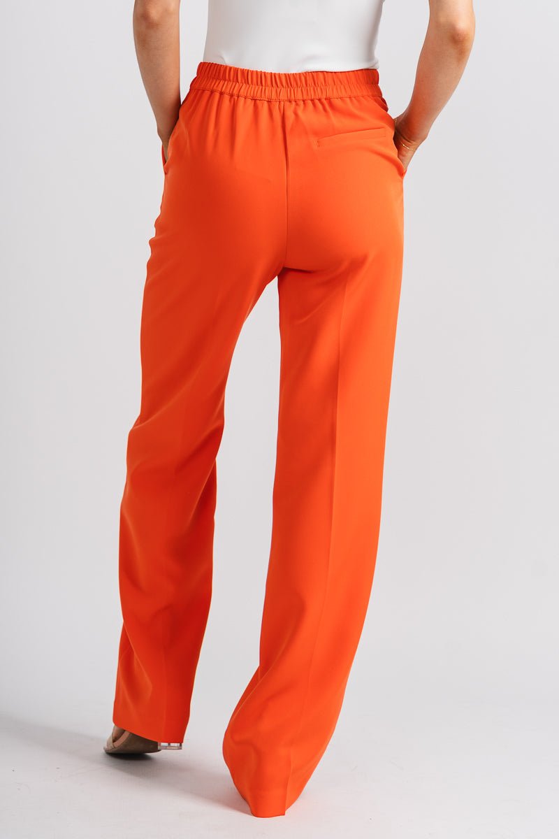 Pleated wide leg pants orange - Vintage OKC Basketball T-Shirts at Lush Fashion Lounge Boutique in Oklahoma City