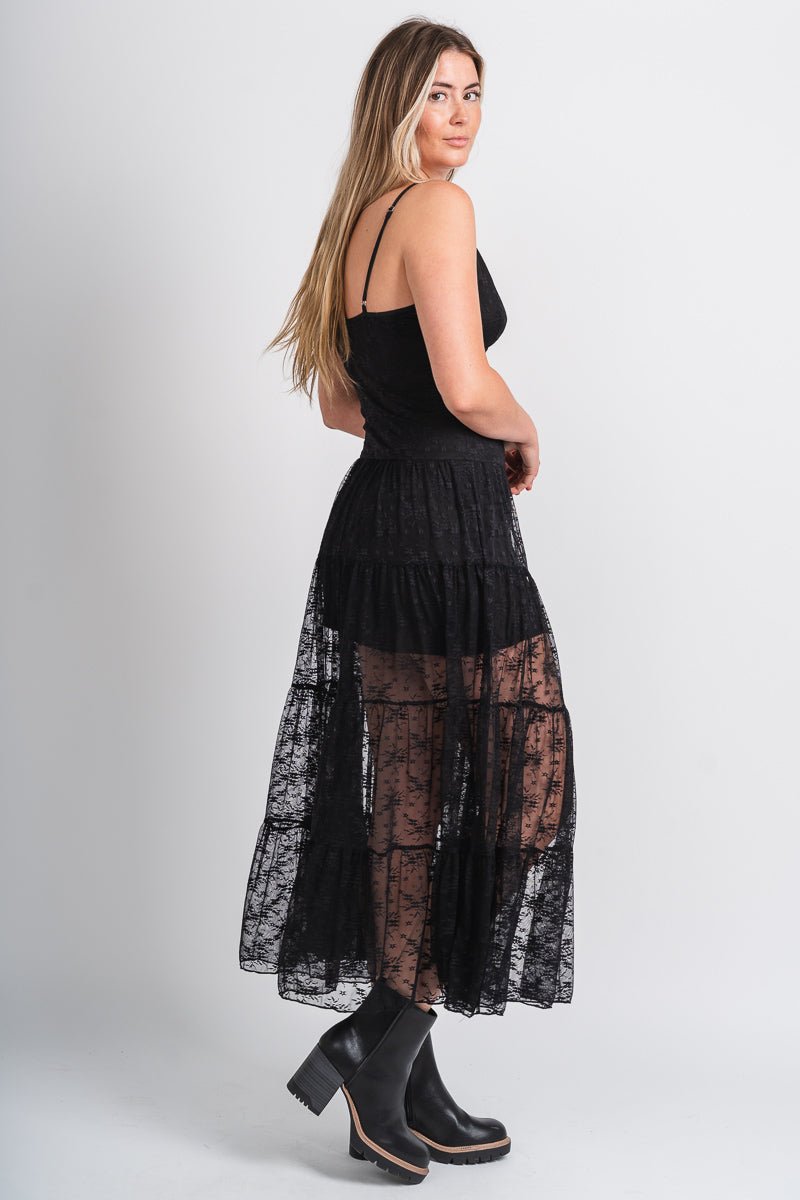 Lace maxi dress black - Affordable Dress - Boutique Dresses at Lush Fashion Lounge Boutique in Oklahoma City