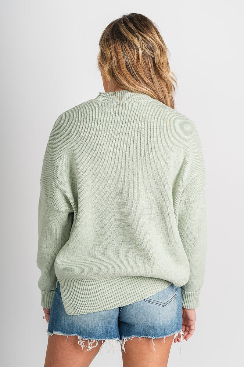 Oversized sweater pistachio – Unique Sweaters | Lounging Sweaters and Womens Fashion Sweaters at Lush Fashion Lounge Boutique in Oklahoma City
