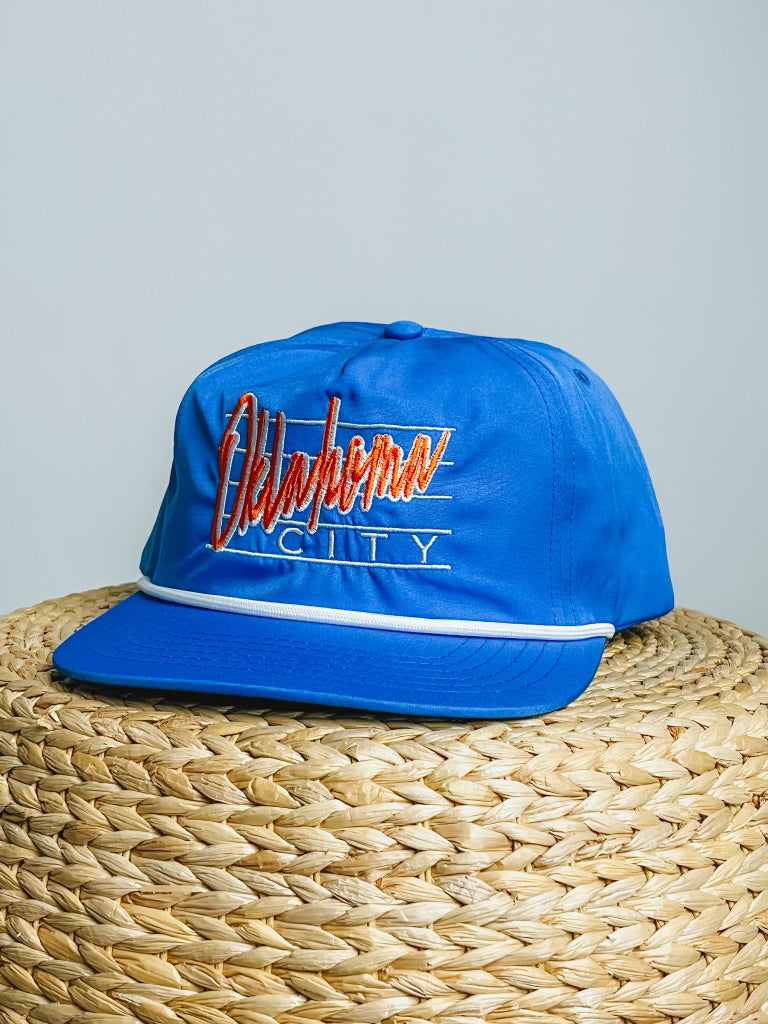 OKC basketball diagonal lines rope hat blue - Trendy Hats at Lush Fashion Lounge Boutique in Oklahoma City