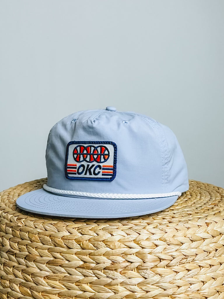 OKC basketball patch rope hat baby blue - Trendy Hats at Lush Fashion Lounge Boutique in Oklahoma City