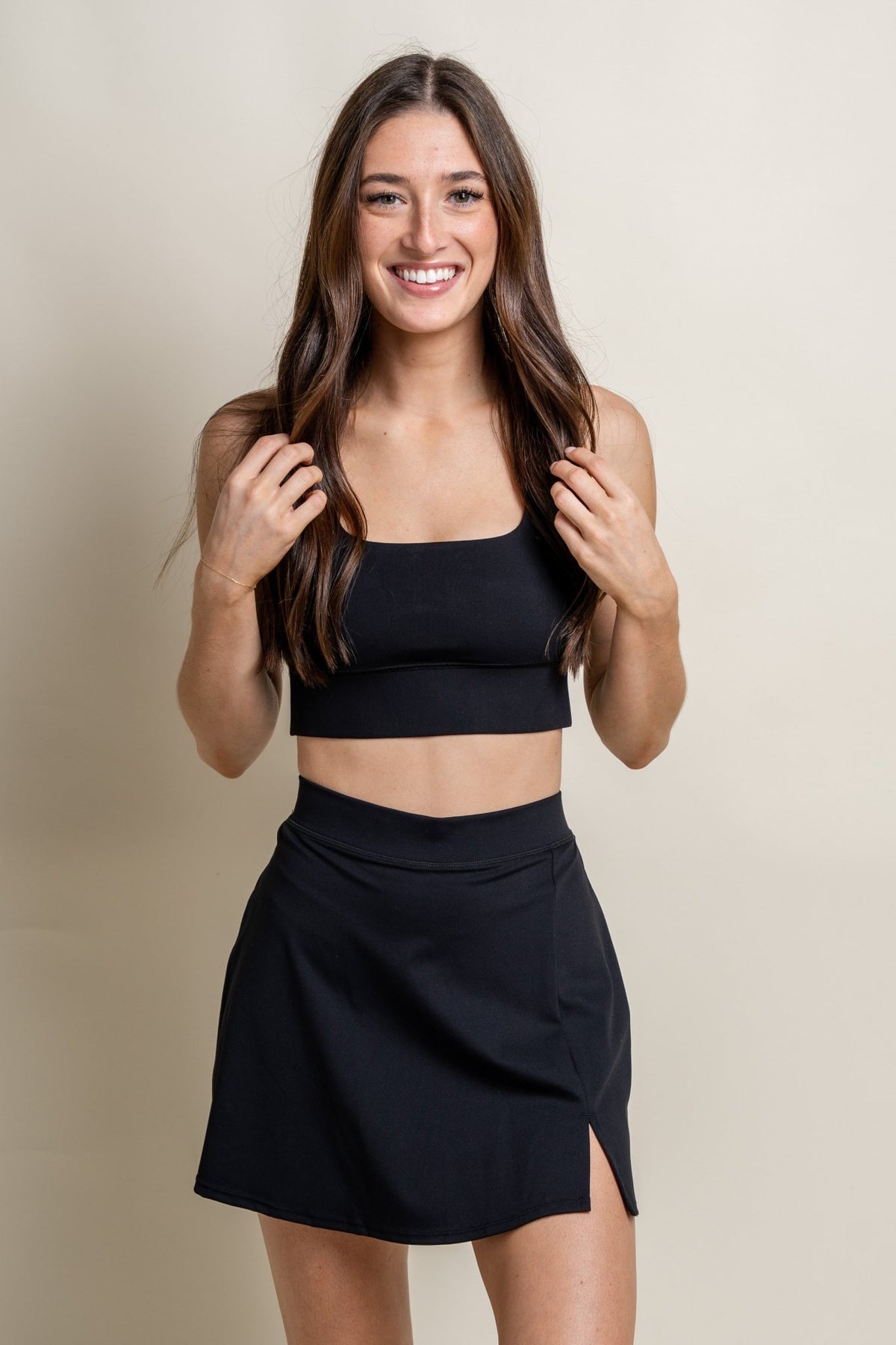Z Supply elevate tank bra black - Z Supply sports bra - Z Supply Tops, Dresses, Tanks, Tees, Cardigans, Joggers and Loungewear at Lush Fashion Lounge
