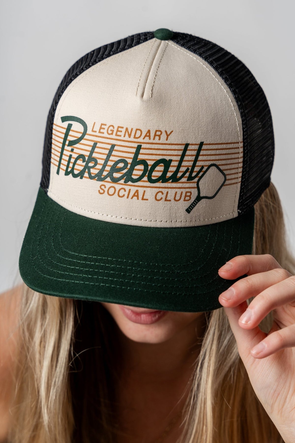 Pickleball sinclair trucker hat black/ivory - Trendy Gifts at Lush Fashion Lounge Boutique in Oklahoma City