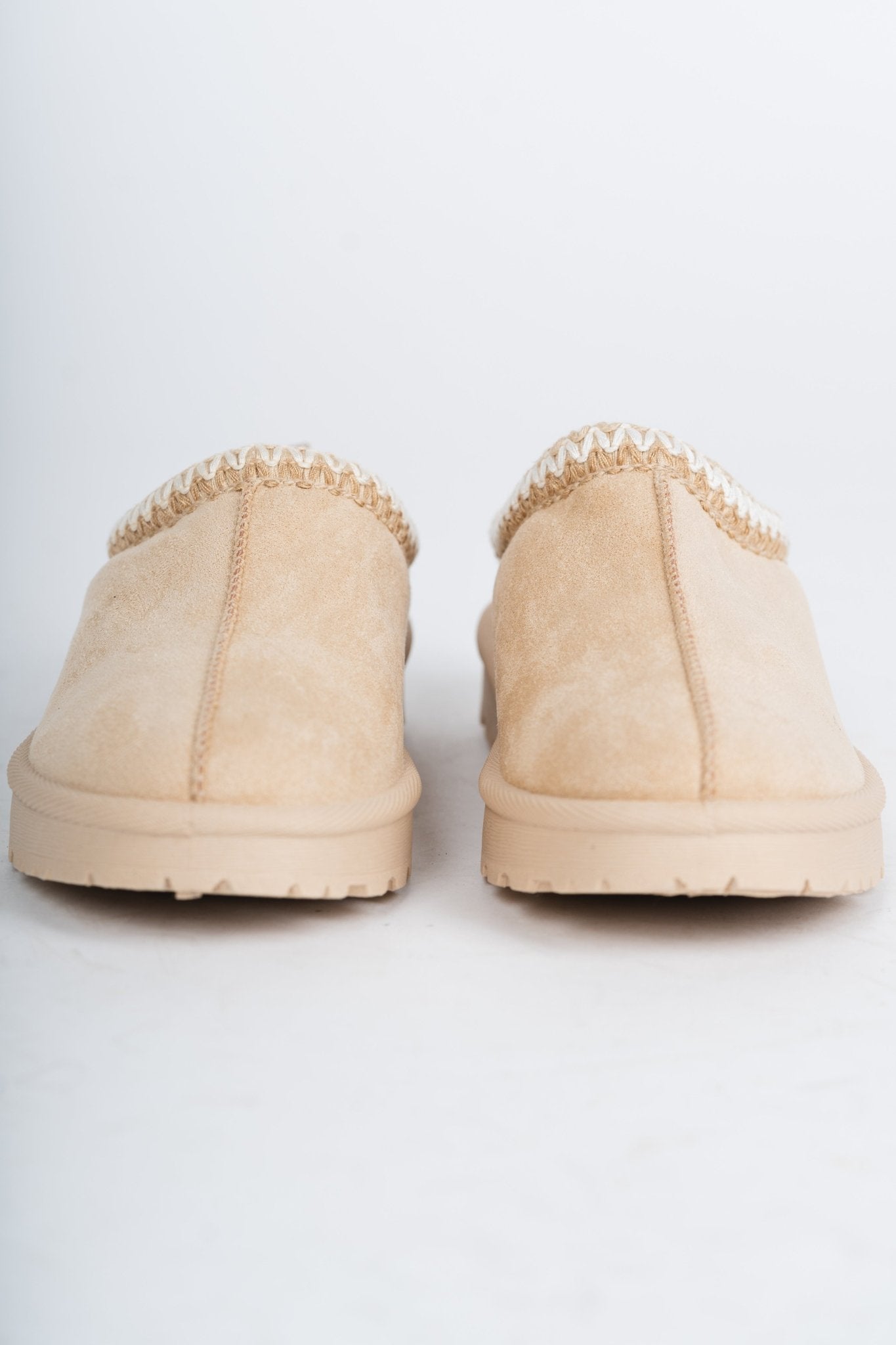 Zen stitched slippers natural - Trendy shoes - Fashion Shoes at Lush Fashion Lounge Boutique in Oklahoma City