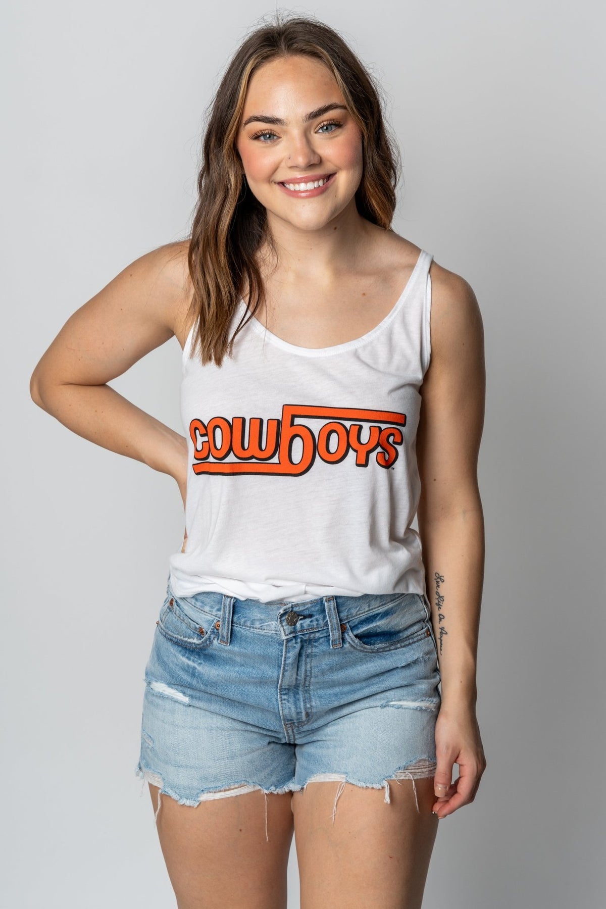 OSU OSU Cowboys b design flowy tank top Tank Top | Lush Fashion Lounge Trendy Oklahoma State Cowboys Apparel & Cute Gameday T-Shirts