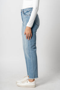 Hidden Tracey high rise straight jeans medium light | Lush Fashion Lounge: boutique women's jeans, fashion jeans for women, affordable fashion jeans, cute boutique jeans
