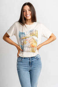 OKC basketball colorful unisex t-shirt natural - Trendy Oklahoma City Basketball T-Shirts Lush Fashion Lounge Boutique in Oklahoma City