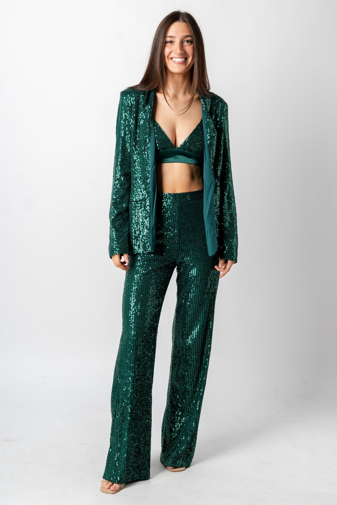 Sequin oversized blazer green – Fashionable Jackets | Trendy Blazers at Lush Fashion Lounge Boutique in Oklahoma City