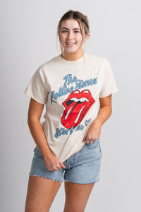 Rolling Stones start me up thrifted t-shirt - Stylish Band T-Shirts and Sweatshirts at Lush Fashion Lounge Boutique in Oklahoma City