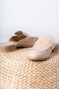Milia mule loafer beige Stylish Shoes - Womens Fashion Shoes at Lush Fashion Lounge Boutique in Oklahoma City