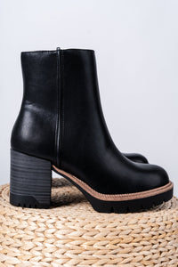 Nathan lug sole booties black - Affordable Shoes - Boutique Shoes at Lush Fashion Lounge Boutique in Oklahoma City