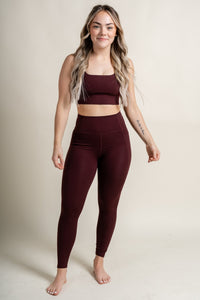 Z Supply all day leggings fig - Z Supply leggings - Z Supply Tees & Tanks at Lush Fashion Lounge Trendy Boutique Oklahoma City