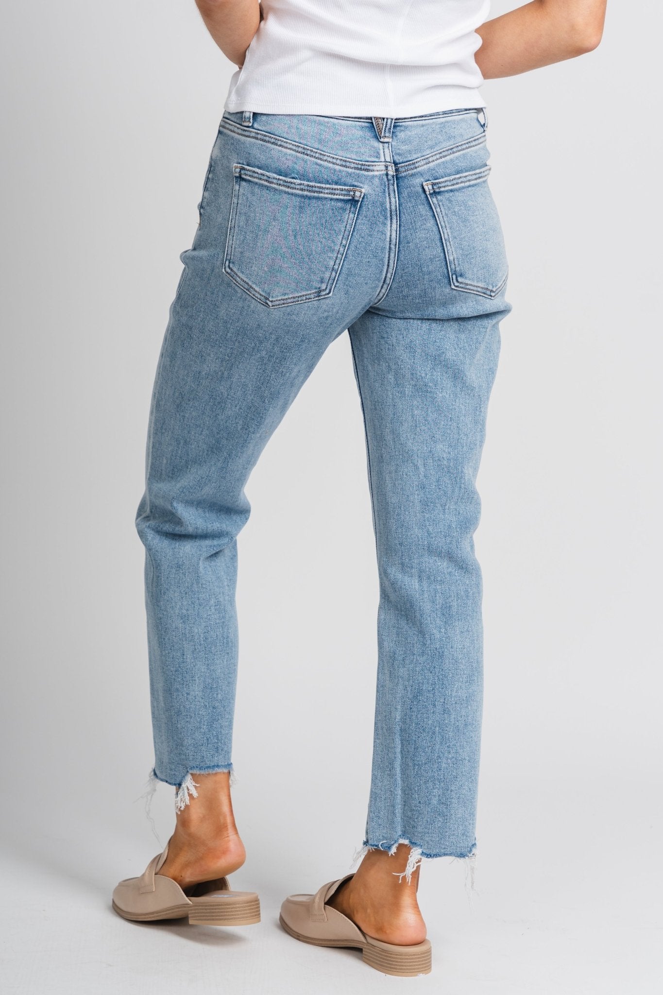 Flying Monkey cropped straight jeans ergonomical | Lush Fashion Lounge: boutique women's jeans, fashion jeans for women, affordable fashion jeans, cute boutique jeans