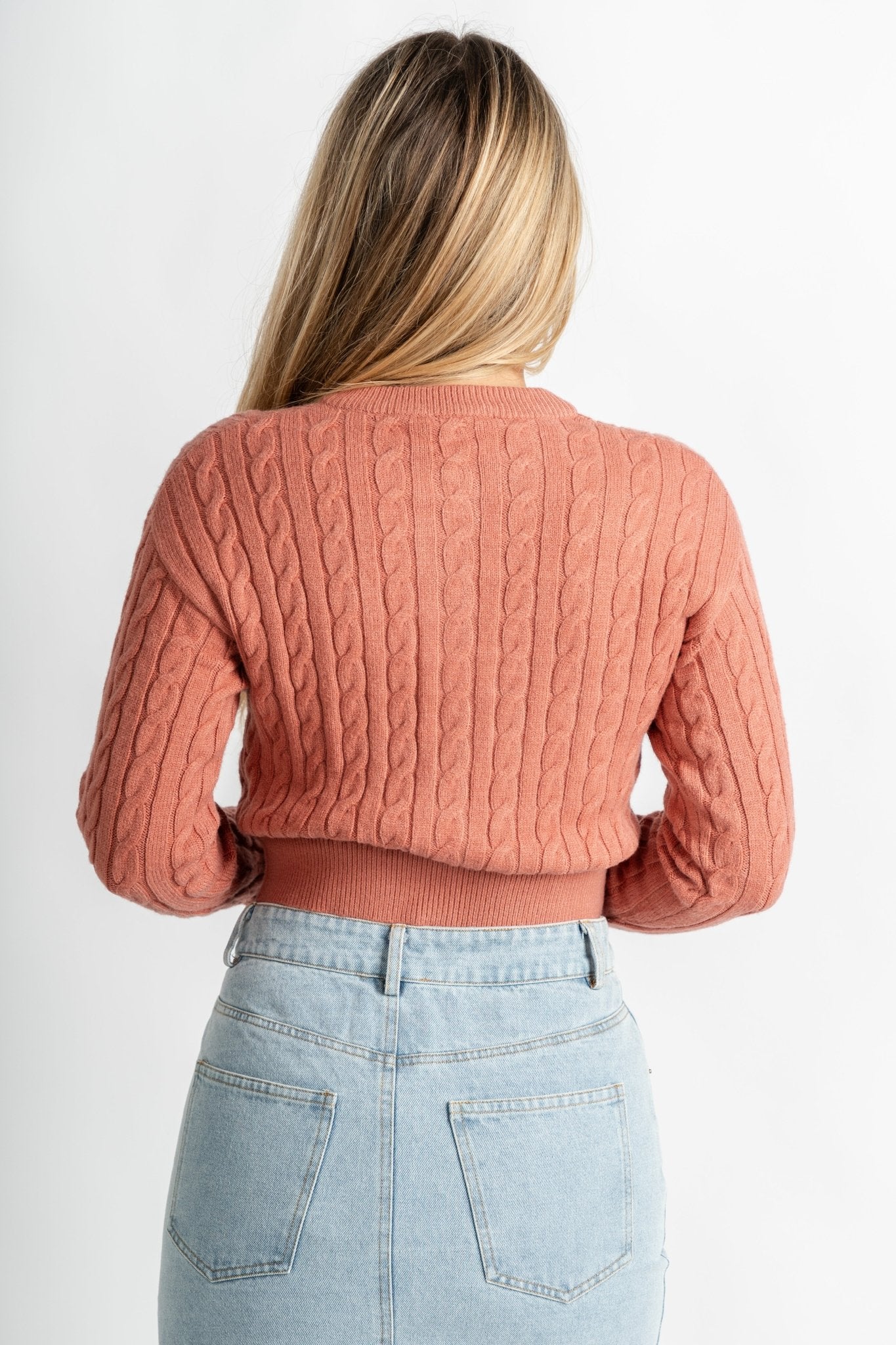 Geneva sweater cardigan ginger crush – Unique Sweaters | Lounging Sweaters and Womens Fashion Sweaters at Lush Fashion Lounge Boutique in Oklahoma City