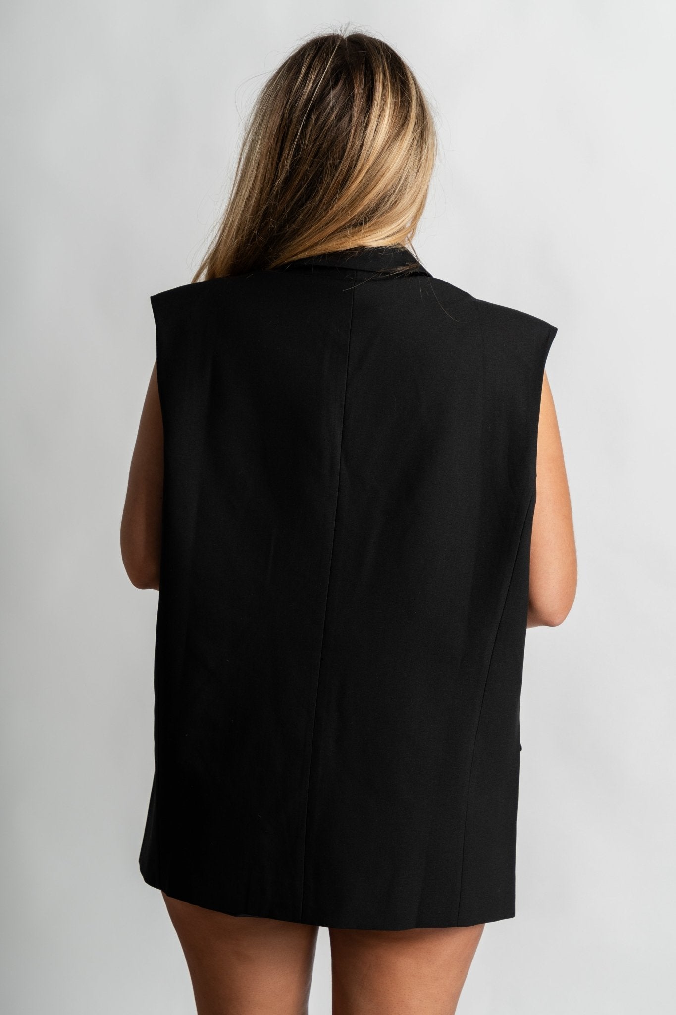 Sicily blazer vest black