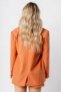 Color block blazer rust/black – Unique Blazers | Cute Blazers For Women at Lush Fashion Lounge Boutique in Oklahoma City