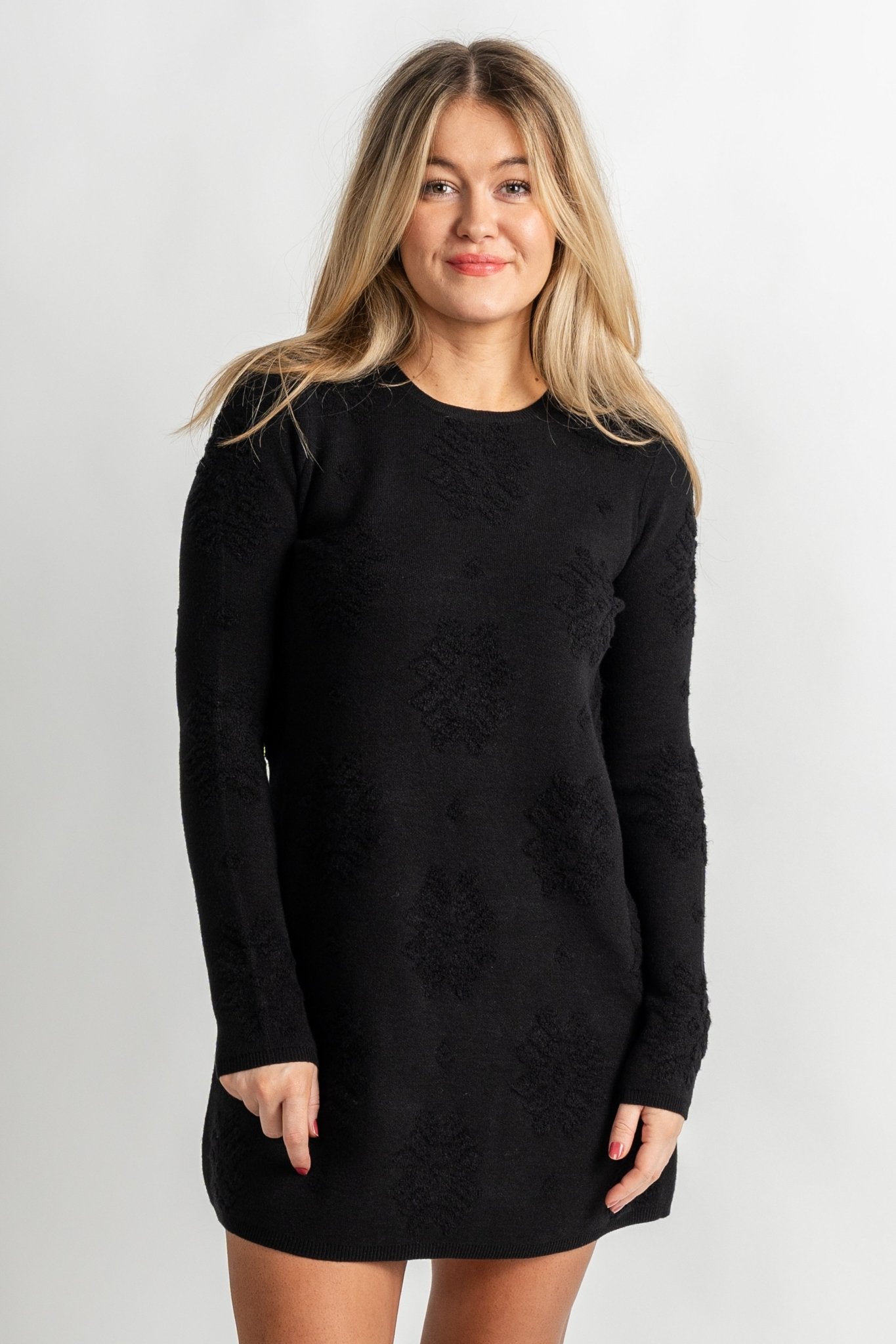 Z Supply Lena sweater dress black - Affordable dress - Boutique Dresses at Lush Fashion Lounge Boutique in Oklahoma City