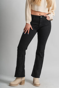 High waist flare jeans black | Lush Fashion Lounge: boutique women's jeans, fashion jeans for women, affordable fashion jeans, cute boutique jeans