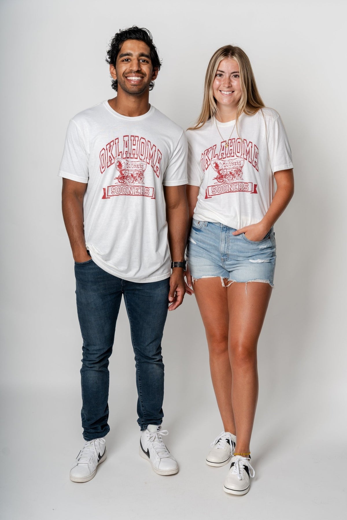 OU OU arch schooner unisex t-shirt natural t-shirt | Lush Fashion Lounge Trendy Oklahoma University Sooners Apparel & Cute Gameday T-Shirts