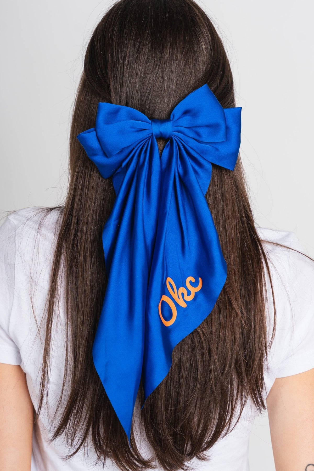 OKC game day hair bow royal - Trendy OKC Apparel at Lush Fashion Lounge Boutique in Oklahoma City
