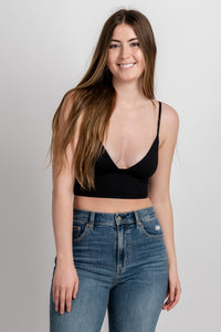Triangle bralette black - Affordable Bralette - Boutique Bras and Bralettes at Lush Fashion Lounge Boutique in Oklahoma City