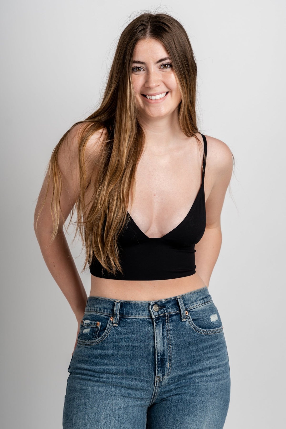 Triangle bralette black - Cute Bralette - Trendy Bras and Bralettes at Lush Fashion Lounge Boutique in Oklahoma City