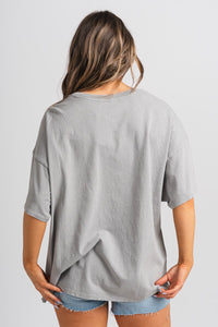 Oversized t-shirt grey - Fun T-shirts - Unique Lounge Looks at Lush Fashion Lounge Boutique in Oklahoma