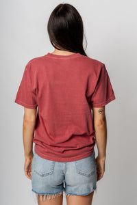 OU OU Stars comfort color t-shirt crimson t-shirt | Lush Fashion Lounge Trendy Oklahoma University Sooners Apparel & Cute Gameday T-Shirts