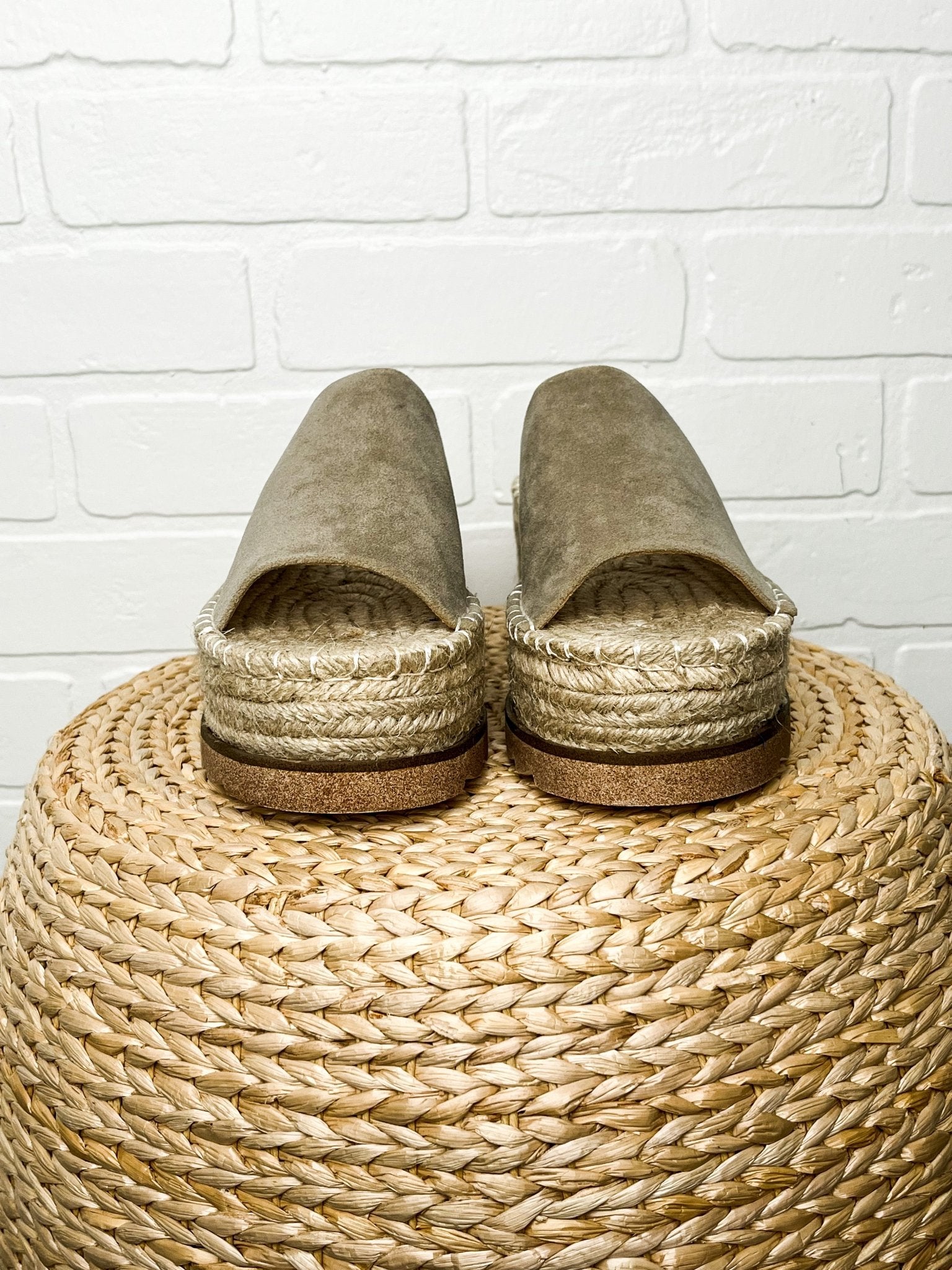 Ivy platform espadrille slide grey - Affordable shoes - Boutique Shoes at Lush Fashion Lounge Boutique in Oklahoma City