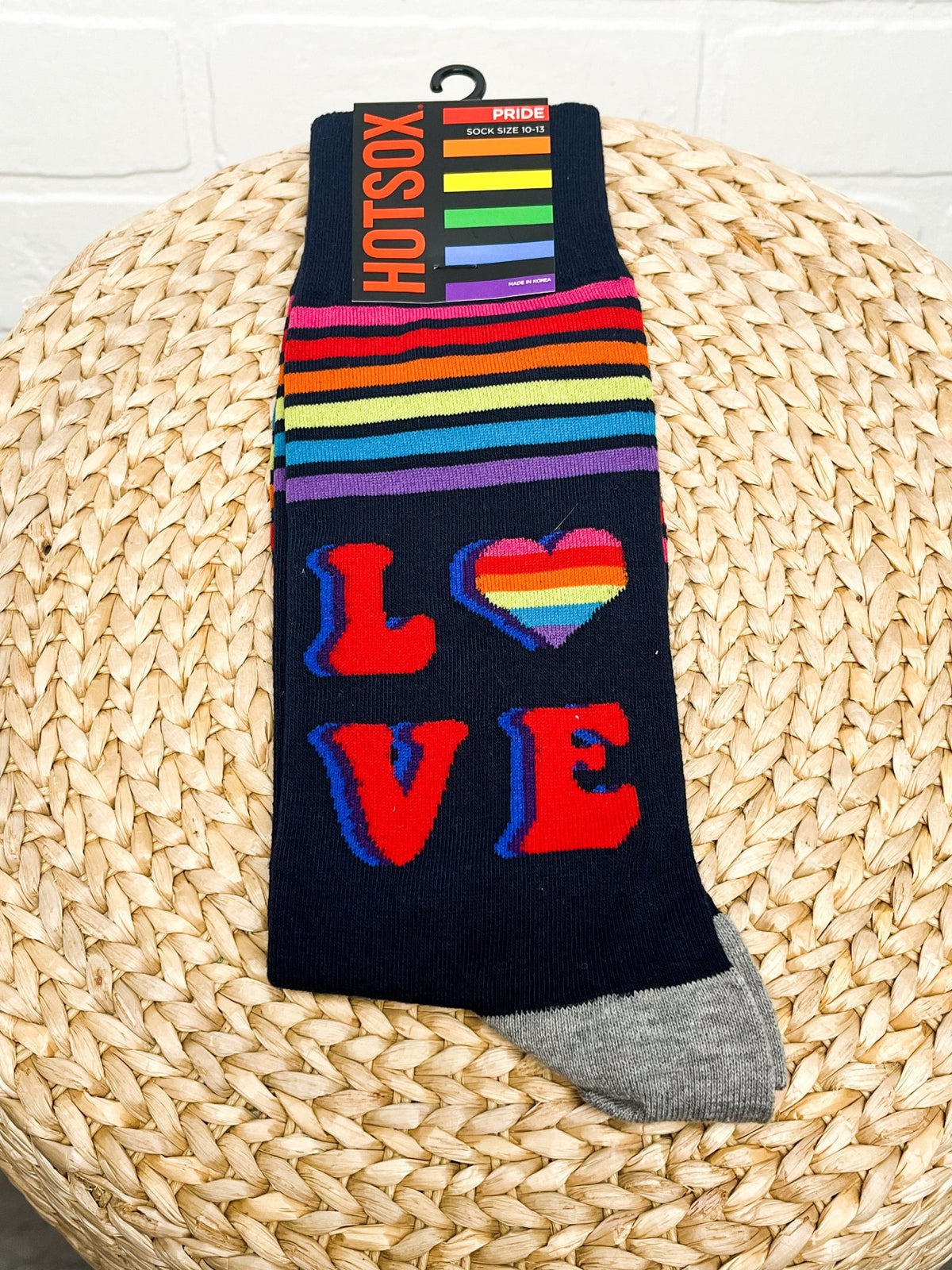 HotSox men's Love pride socks navy - Trendy Socks at Lush Fashion Lounge Boutique in Oklahoma City