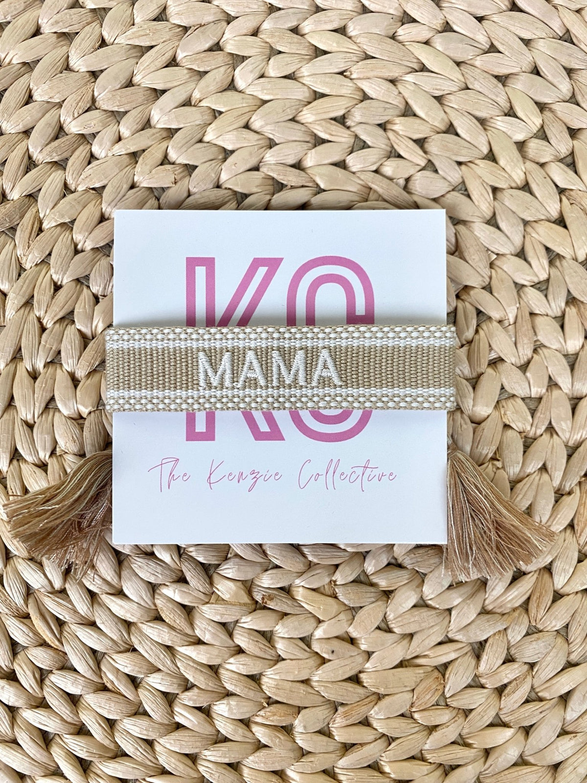 Mama tassel bracelet tan - Stylish Bracelets - Trendy Gifts for Mom at Lush Fashion Lounge in Oklahoma
