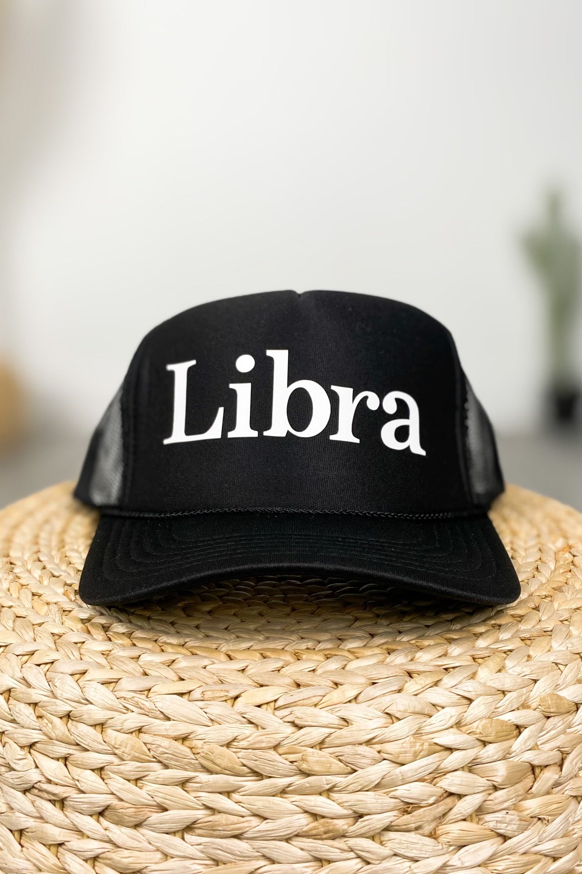 Libra trucker hat black - Trendy Hats at Lush Fashion Lounge Boutique in Oklahoma City