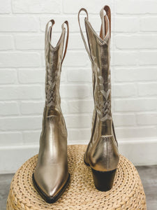 Amaya classic western boot champagne - Trendy Shoes - Fashion Shoes at Lush Fashion Lounge Boutique in Oklahoma City