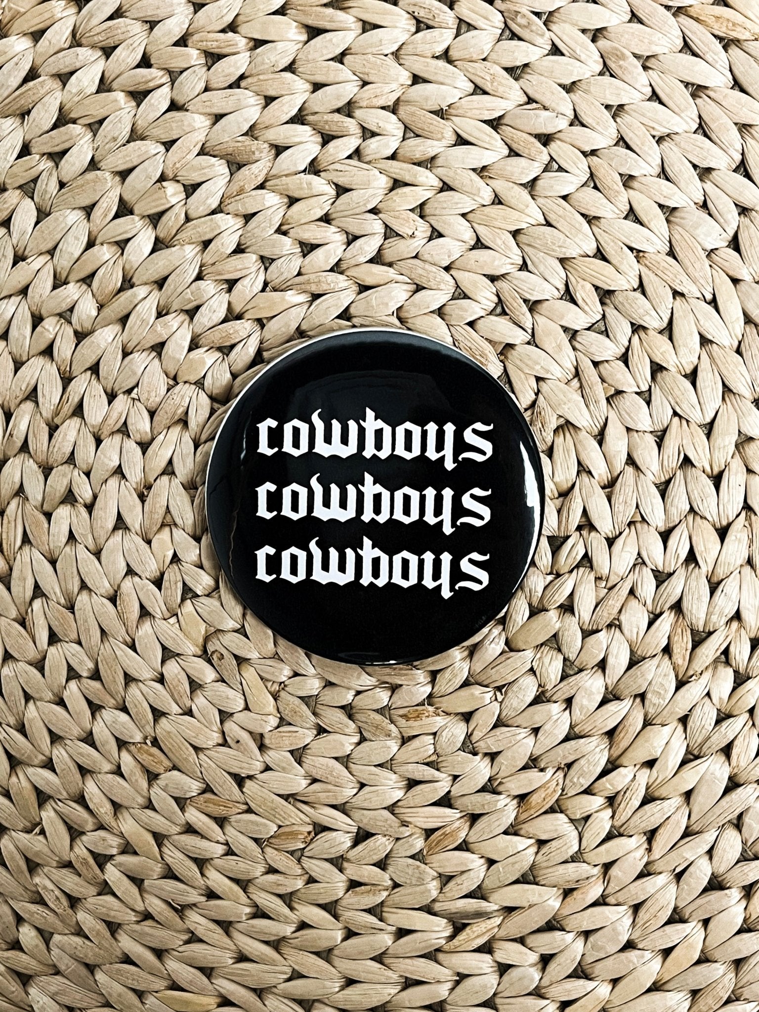 Cowboys repeater 2.25 inch game day button black
