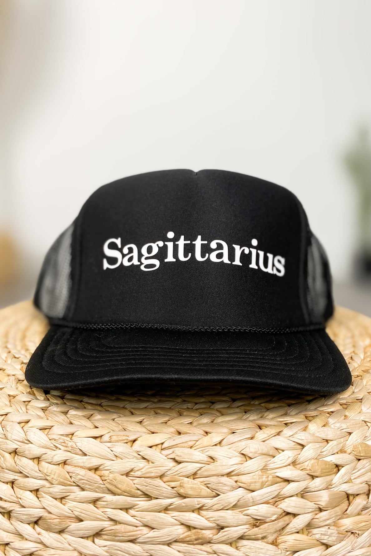 Sagittarius trucker hat black - Trendy Hats at Lush Fashion Lounge Boutique in Oklahoma City
