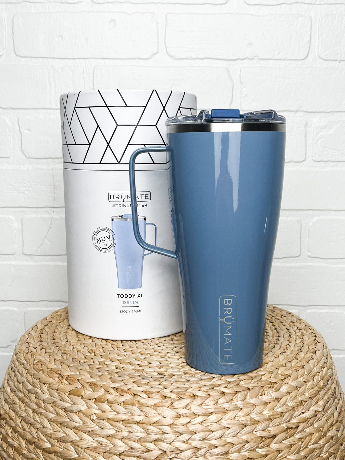 BruMate Toddy XL mug denim - BruMate Drinkware, Tumblers and Insulated Can Coolers at Lush Fashion Lounge Trendy Boutique in Oklahoma City