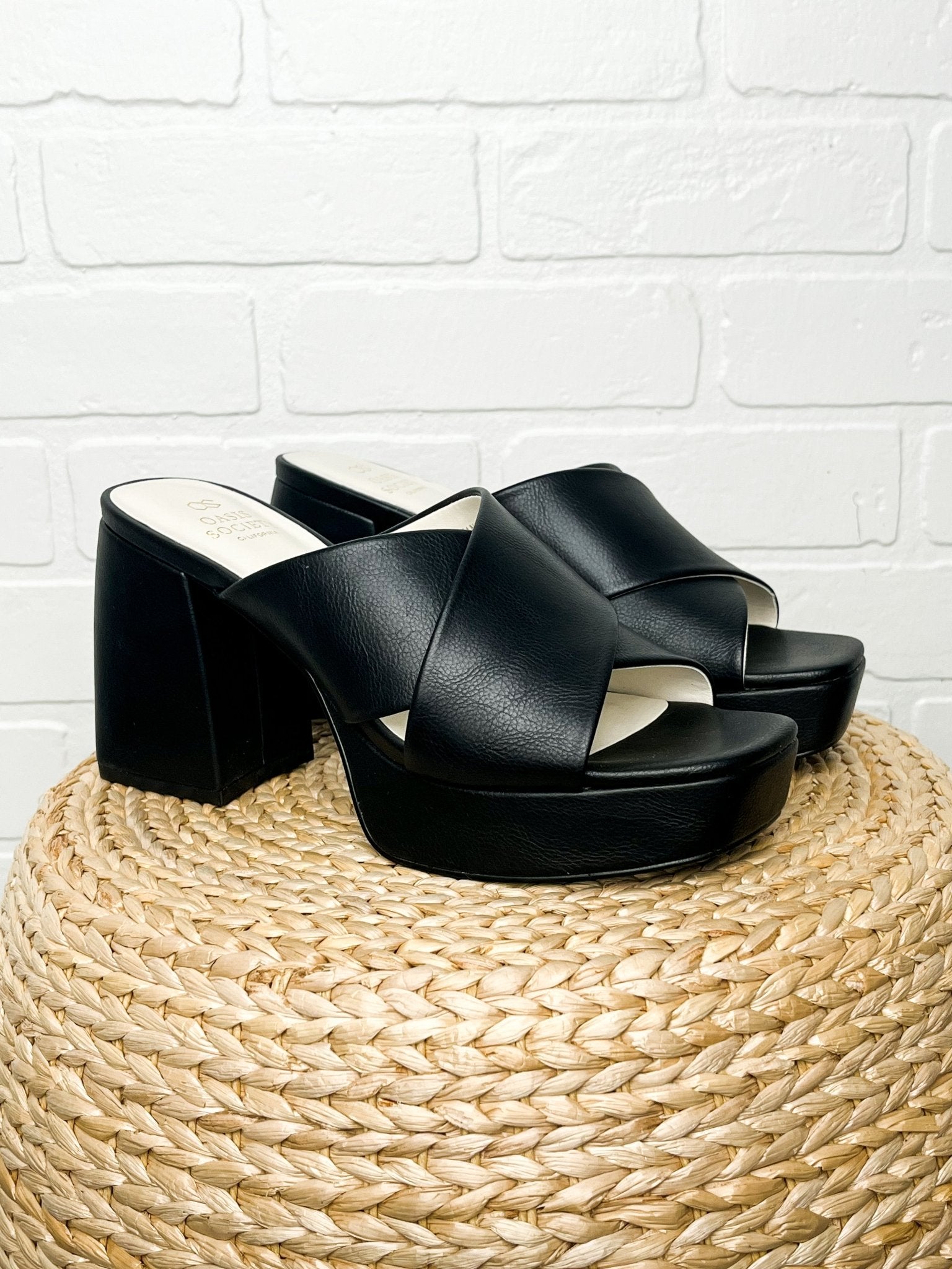Carmen platform mule heel black - Affordable shoes - Boutique Shoes at Lush Fashion Lounge Boutique in Oklahoma City