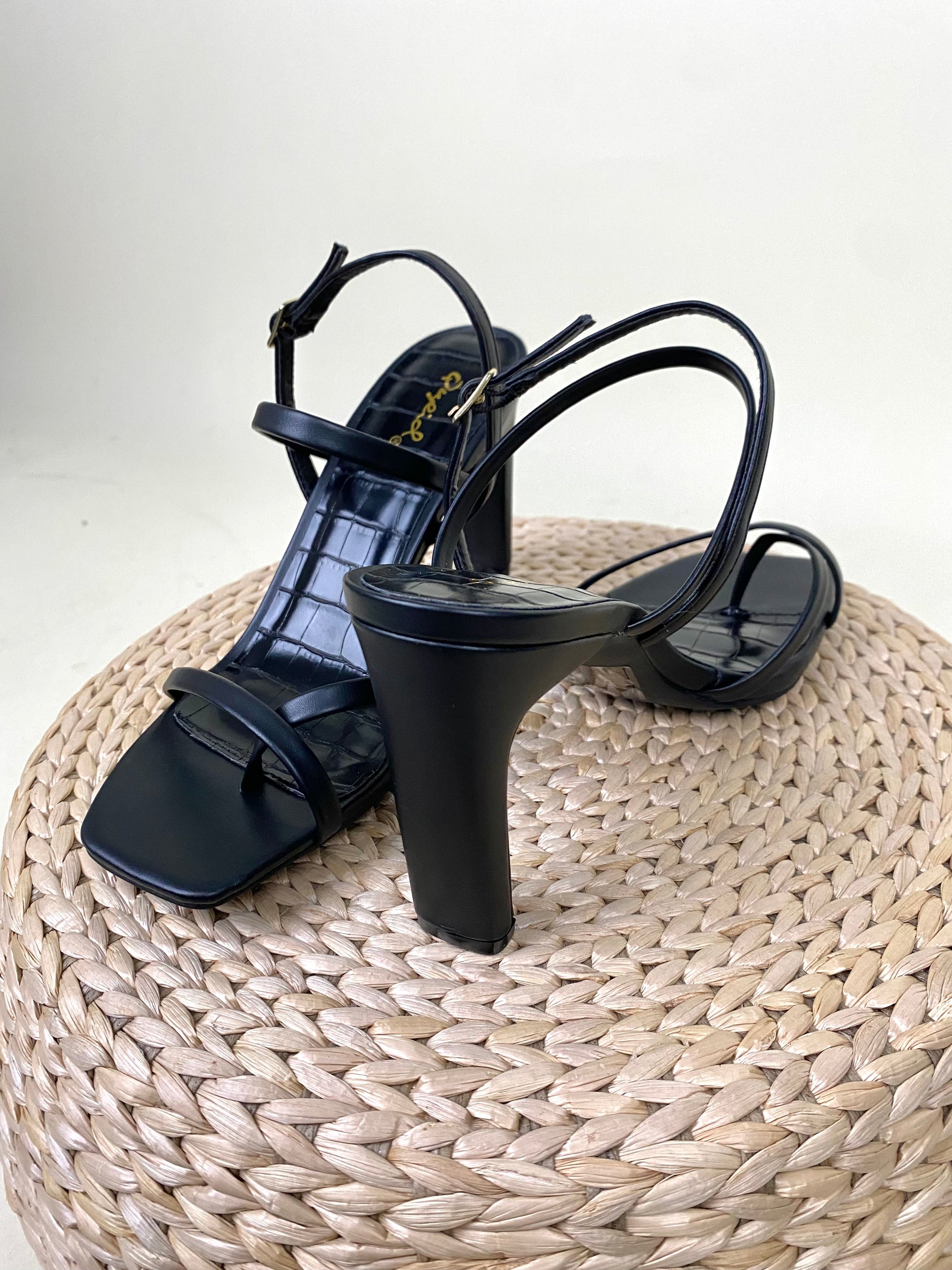 Kaylee strappy heel black - Affordable Shoes - Boutique Shoes at Lush Fashion Lounge Boutique in Oklahoma City