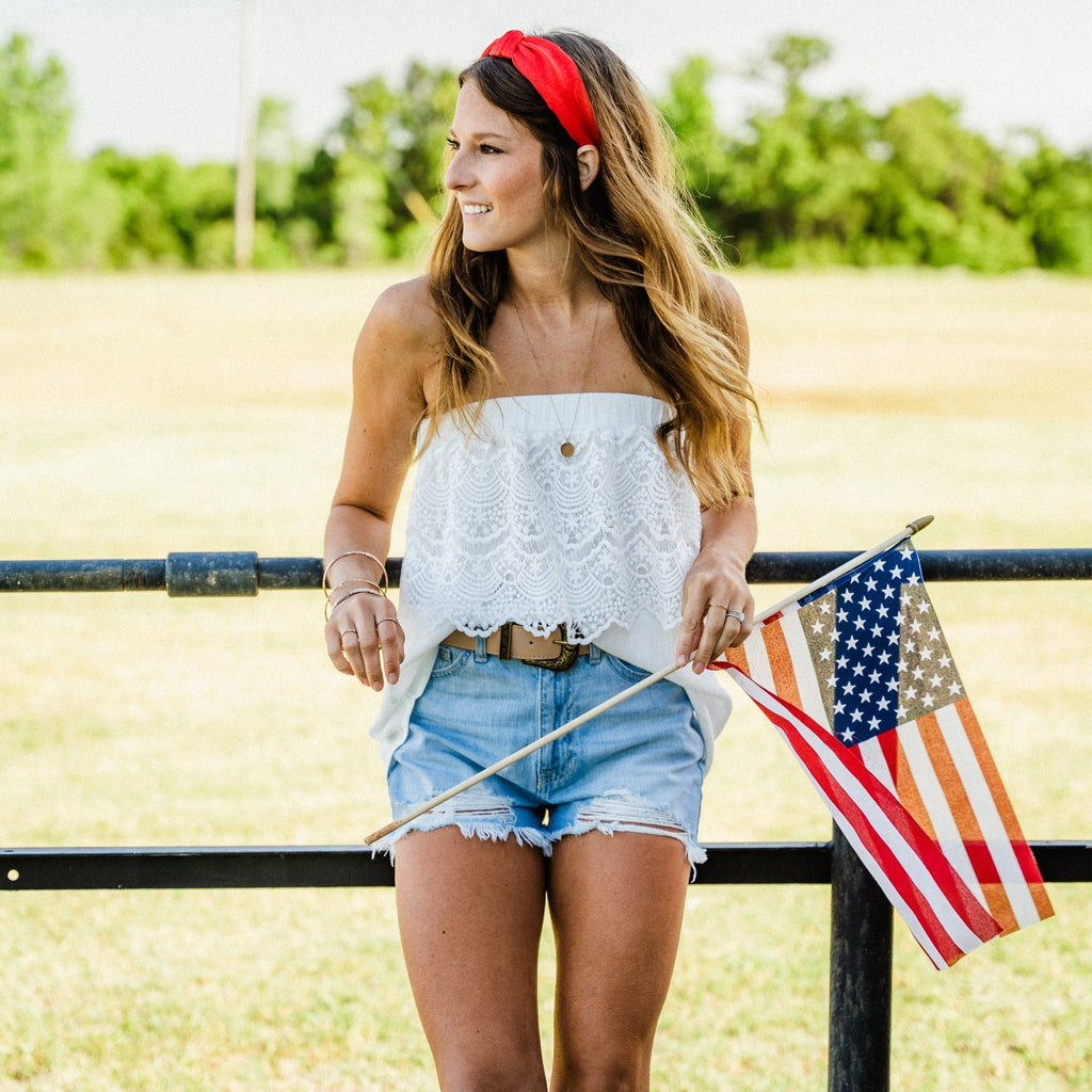 Cute 4th of July outfit from Lush Fashion Lounge women's boutique in Oklahoma. Cute clothing in Oklahoma. Oklahoma clothing boutique. 