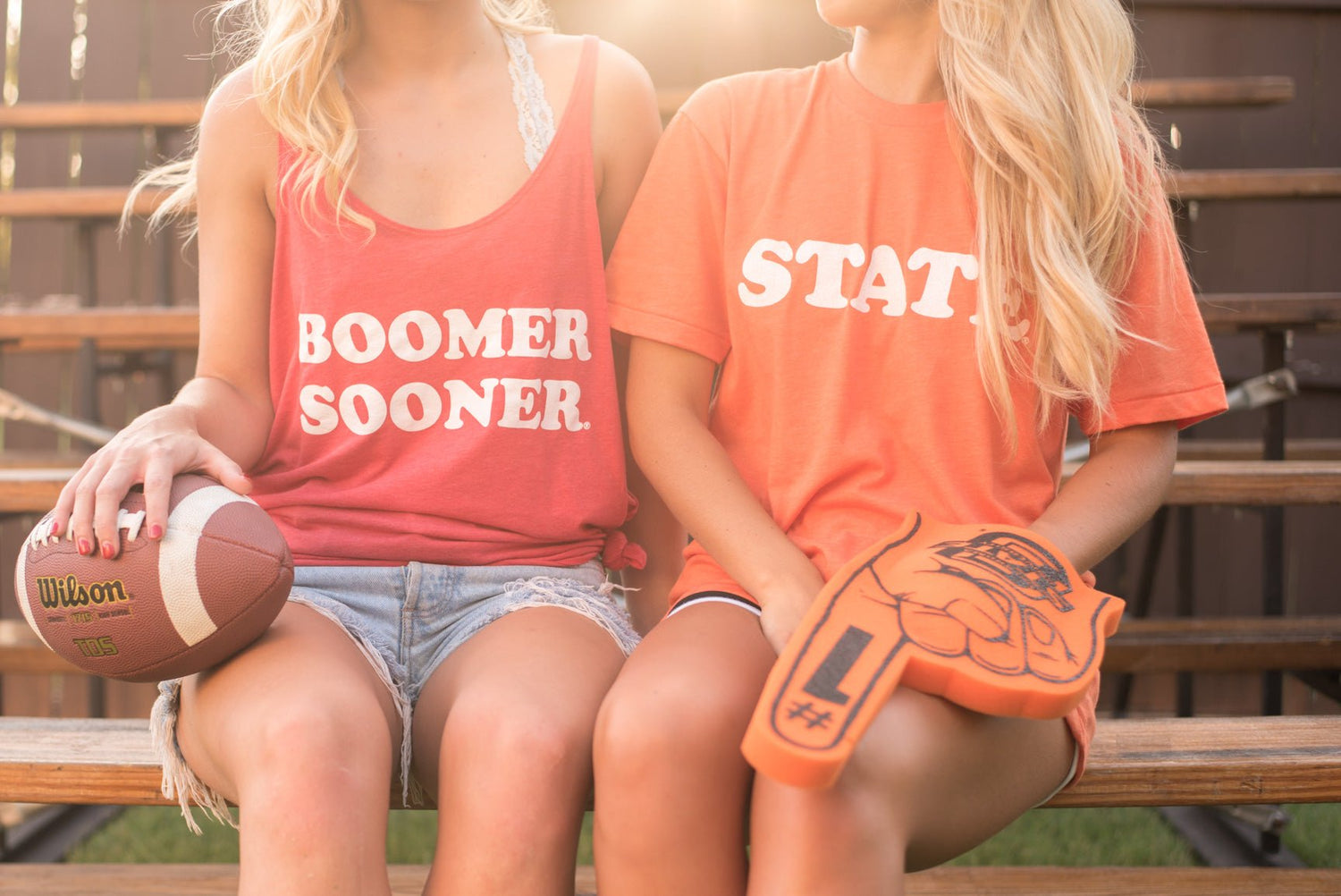 Officially licensed trendy t-shirts and tanks for The University of Oklahoma Sooners, Oklahoma State Cowboys, and University of Central Oklahoma Bronchos