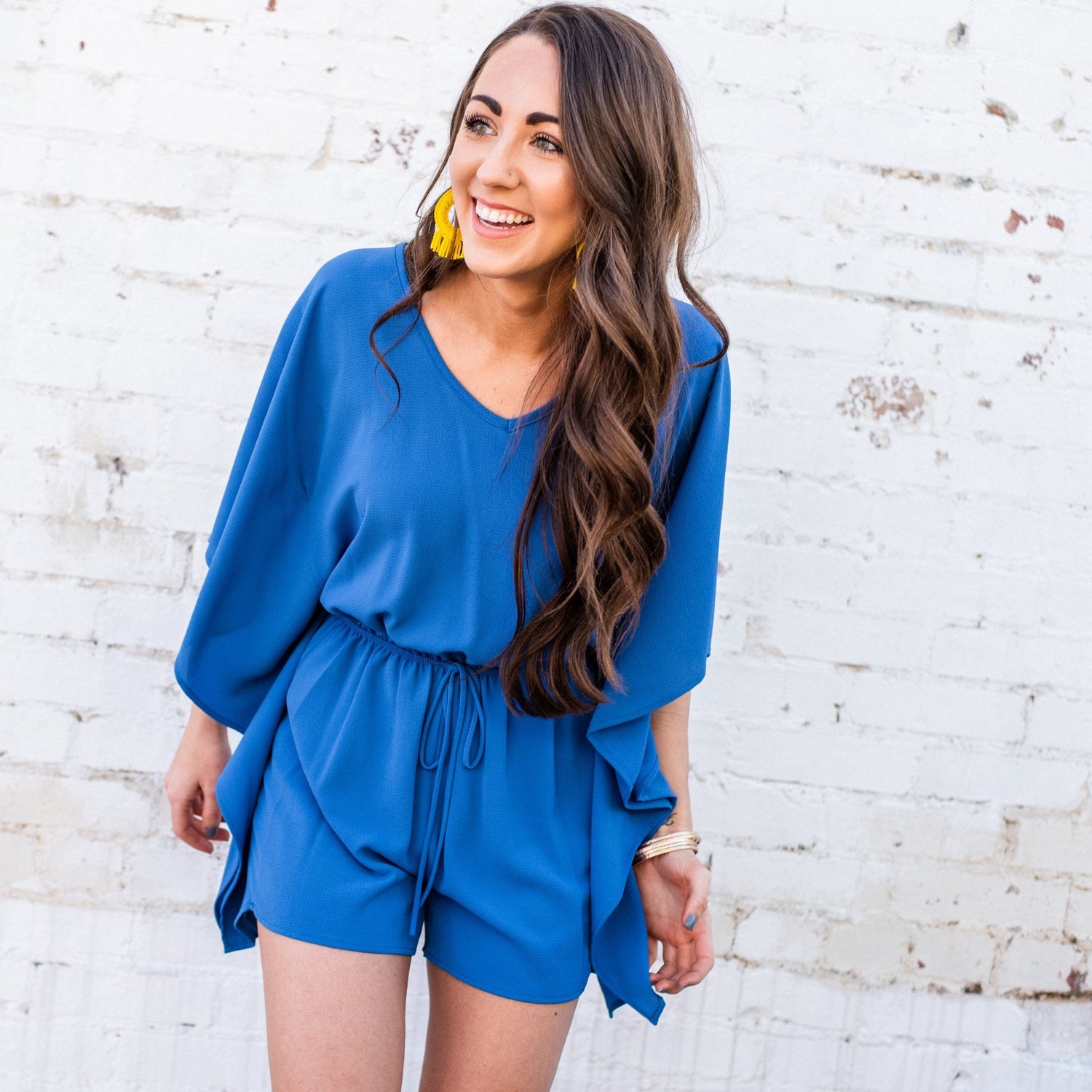 Lush Fashion Lounge, cobalt blue romper, royal blue romper, Summer romper, beach romper, Oklahoma boutique, OKC clothing store,