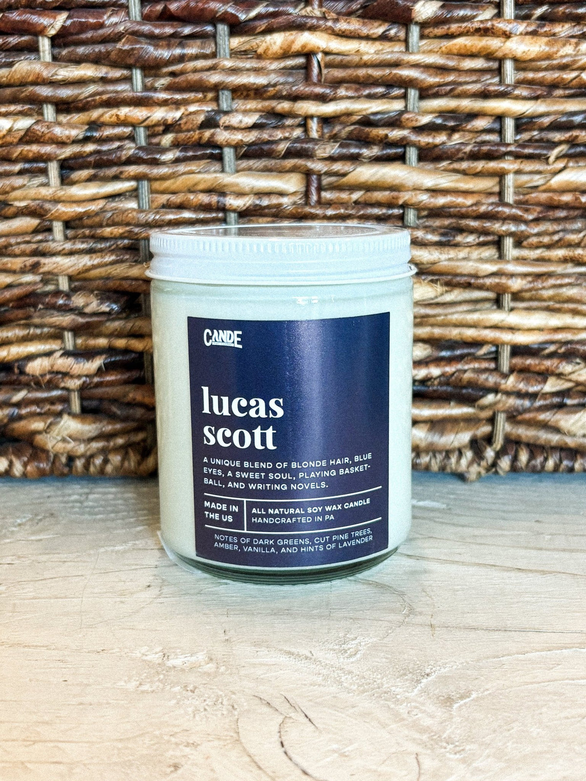 Lucas Scott candle 8 oz - Trendy Candles and Scents at Lush Fashion Lounge Boutique in Oklahoma City