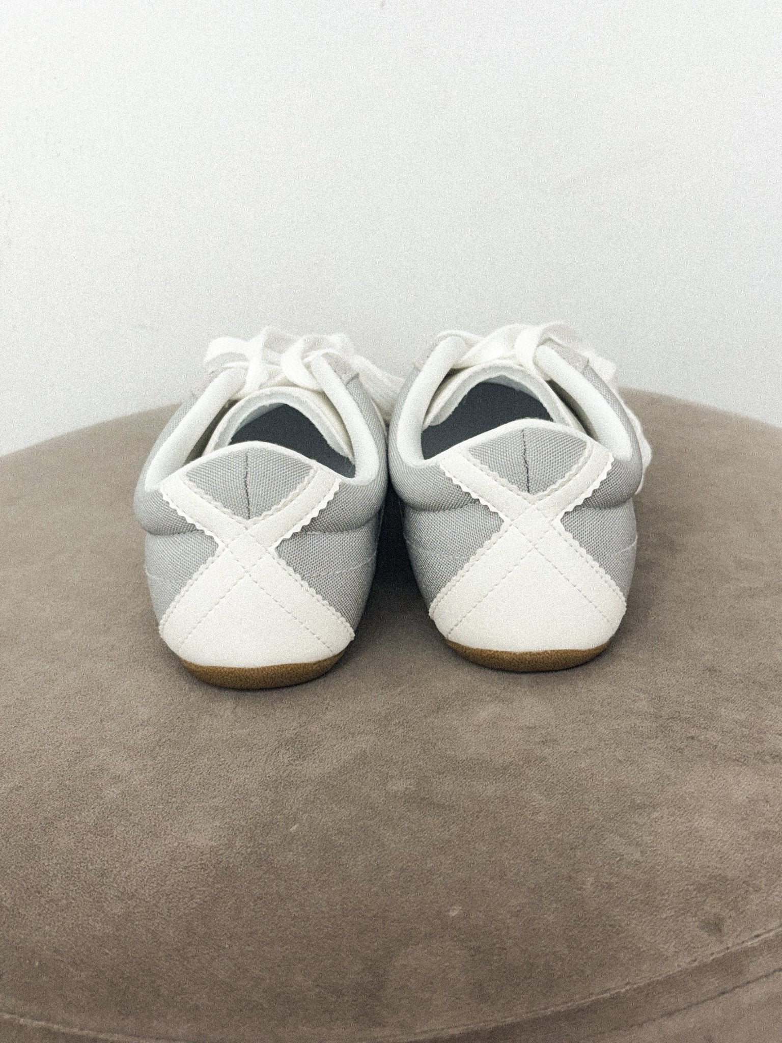 Target lace up sneaker grey/white Stylish sneakers - Womens Fashion Shoes at Lush Fashion Lounge Boutique in Oklahoma City
