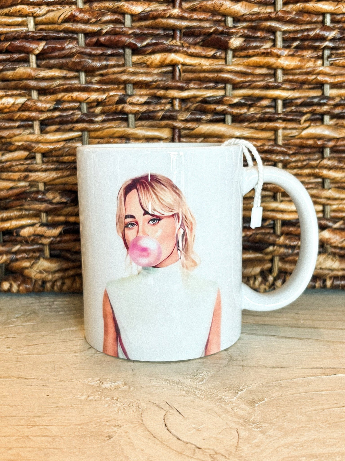 Art Wow pop culture coffee mug sabrina gum - Trendy Tumblers, Mugs and Cups at Lush Fashion Lounge Boutique in Oklahoma City