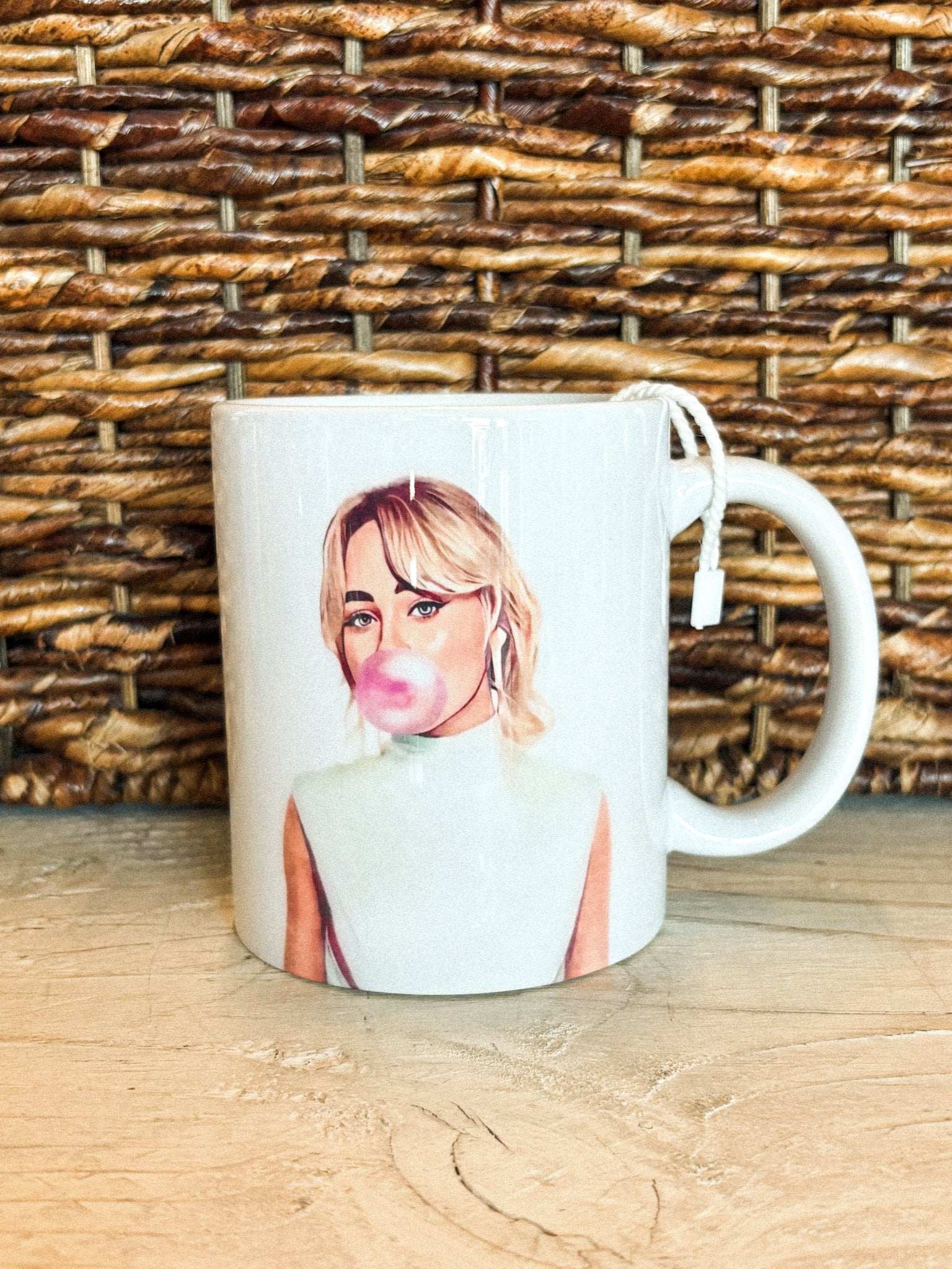 Art Wow pop culture coffee mug sabrina gum - Trendy Tumblers, Mugs and Cups at Lush Fashion Lounge Boutique in Oklahoma City