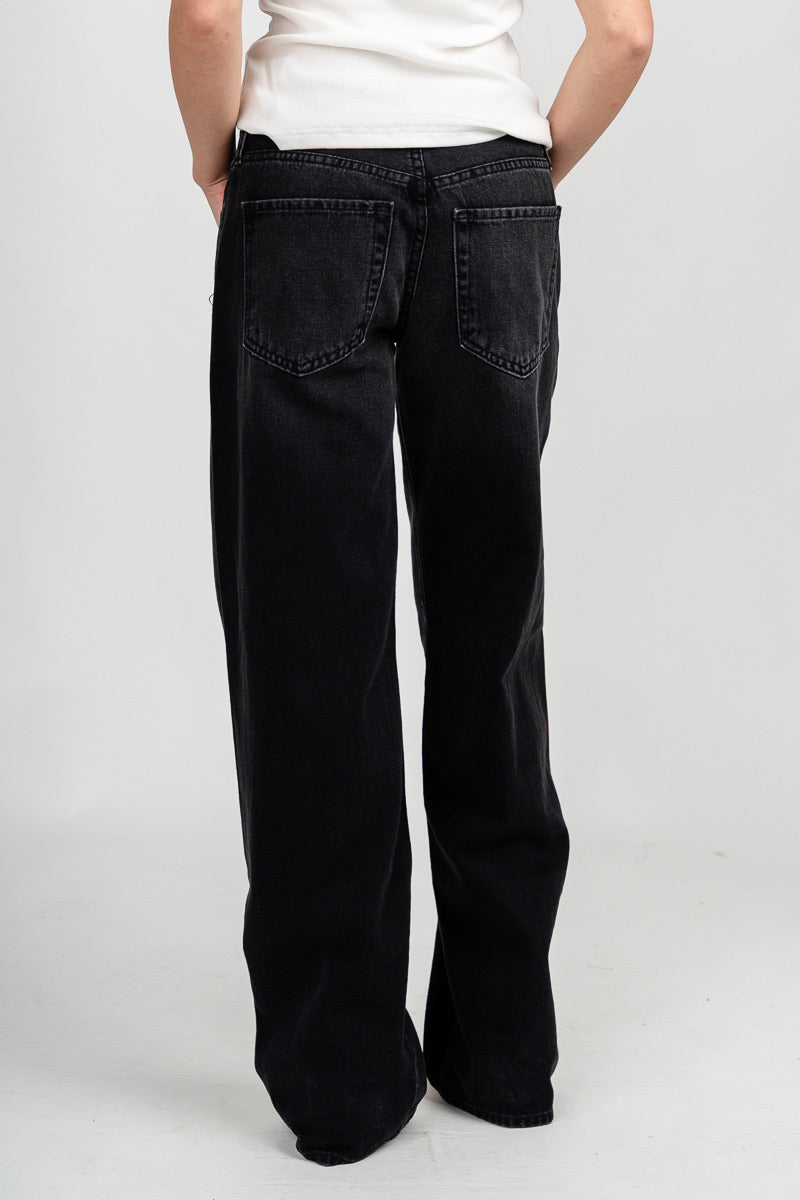 Just USA low rise baggy jeans black